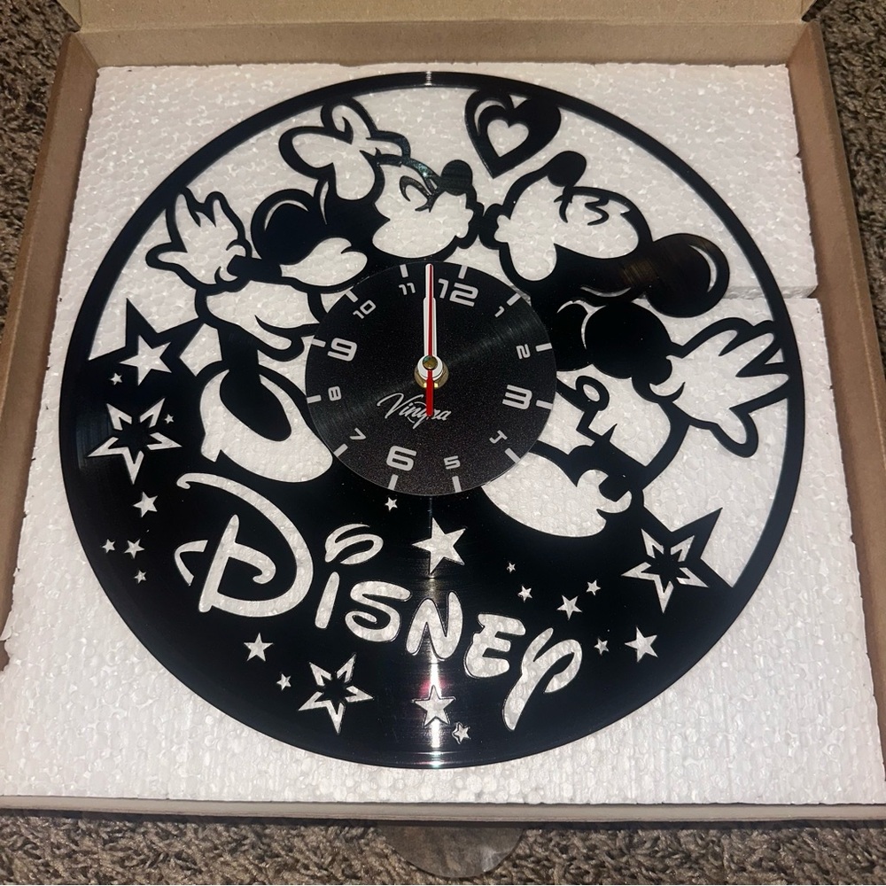 Disney Black Wall Clock by
